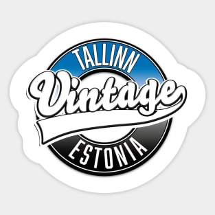 Estonia Tallinn vintage logo Sticker